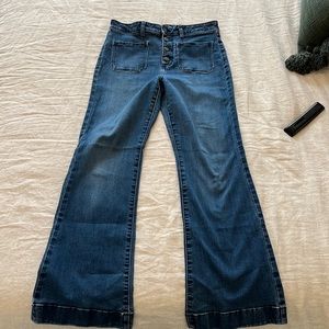 LC Lauren Conrad Super High Rise Flare Jeans 10